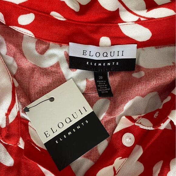 ELOQUII Elements Stencil Print Walk-Through Maxi Romper 20 NWT - Picture 6 of 7